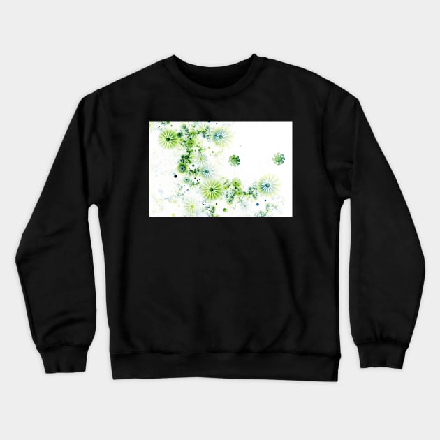 Green chamomiles Crewneck Sweatshirt by krinichnaya